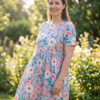 Viszkóz lenvászonnal Bright and bold design D