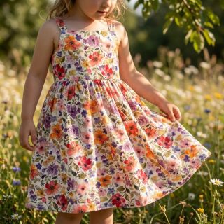 Viszkóz lenvászonnal Floral design B