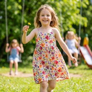 Viszkóz lenvászonnal Floral design B