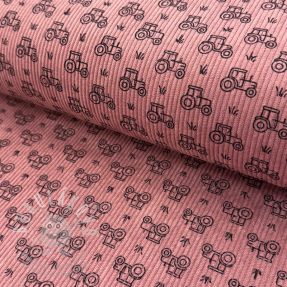 Kordbársony STRETCH Tractors old pink