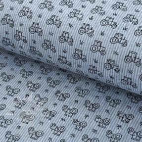 Kordbársony STRETCH Tractors old blue