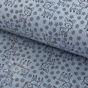 Kordbársony STRETCH Little deer old blue