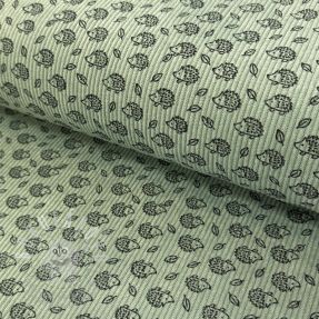 Kordbársony STRETCH Little hedgehog old green