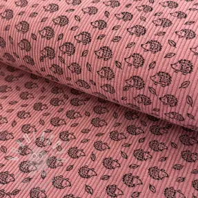 Kordbársony STRETCH Little hedgehog old pink