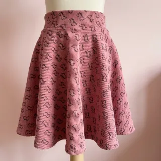 Kordbársony STRETCH Little dino old pink