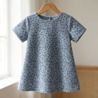 Kordbársony STRETCH Little deer old blue