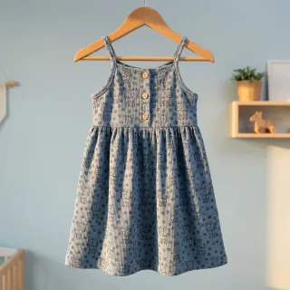 Kordbársony STRETCH Little deer old blue