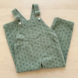 Kordbársony STRETCH Little bunny old green