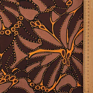 Pamutvászon SATIN Abstract dark brown