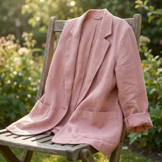 Viszkóz lenvászonnal SPANDEX old rose