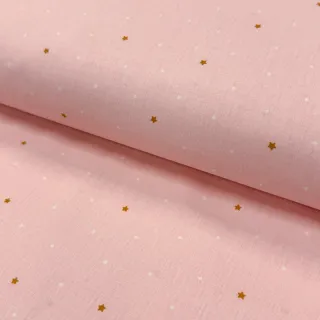 Pamutvászon Sweet bear star light rose ORGANIC