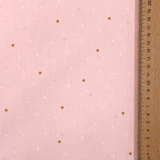 Pamutvászon Sweet bear star light rose ORGANIC