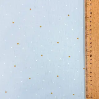 Pamutvászon Sweet bear star light blue ORGANIC