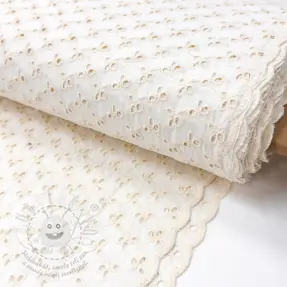 Pamutvászon EMBROIDERY Rosemary white