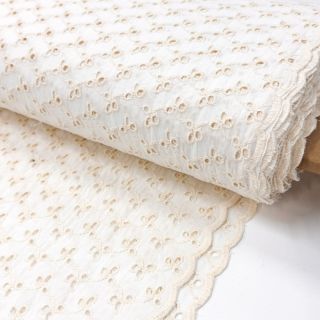 Pamutvászon EMBROIDERY Rosemary white