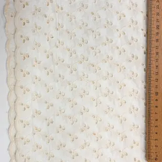 Pamutvászon EMBROIDERY Rosemary white
