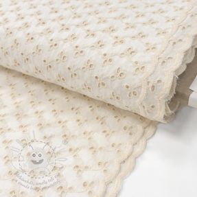 Pamutvászon EMBROIDERY Rosemary off white