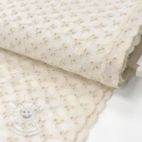 Pamutvászon EMBROIDERY Rosemary off white