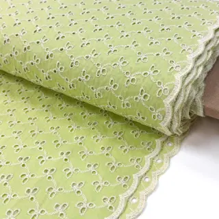 Pamutvászon EMBROIDERY Rosemary lime