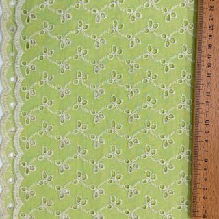 Pamutvászon EMBROIDERY Rosemary lime