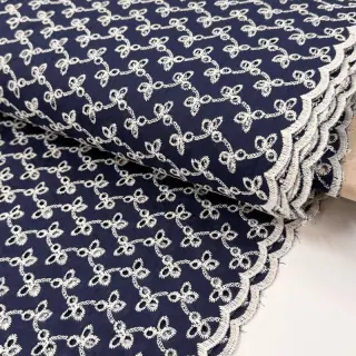 Pamutvászon EMBROIDERY Rosemary navy
