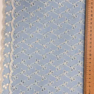 Pamutvászon EMBROIDERY Rosemary light blue