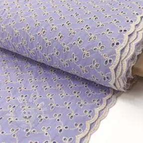 Pamutvászon EMBROIDERY Rosemary lilac