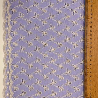 Pamutvászon EMBROIDERY Rosemary lilac