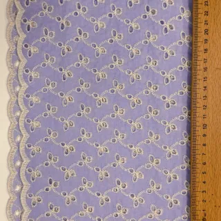 Pamutvászon EMBROIDERY Rosemary lilac