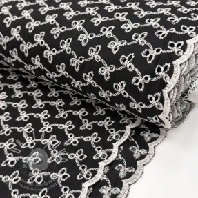 Pamutvászon EMBROIDERY Rosemary black