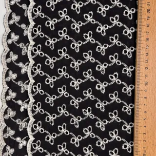 Pamutvászon EMBROIDERY Rosemary black