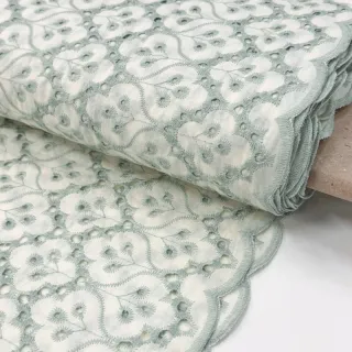 Pamutvászon EMBROIDERY Lilian mint