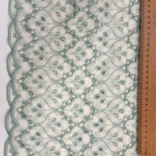 Pamutvászon EMBROIDERY Lilian mint