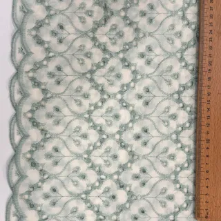 Pamutvászon EMBROIDERY Lilian mint
