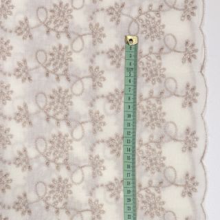 Pamutvászon EMBROIDERY Lilian ecru