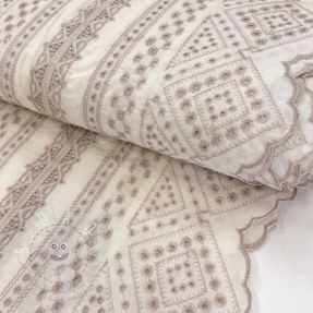 Pamutvászon EMBROIDERY Lilian beige