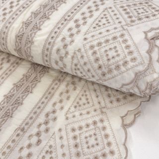 Pamutvászon EMBROIDERY Lilian beige