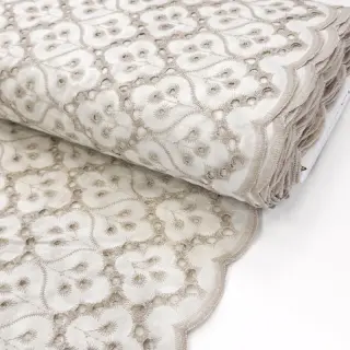 Pamutvászon EMBROIDERY Lilian natural