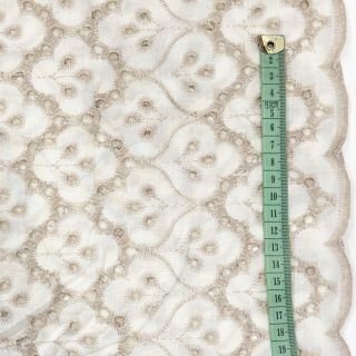 Pamutvászon EMBROIDERY Lilian natural