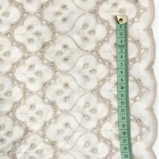Pamutvászon EMBROIDERY Lilian natural