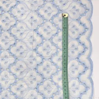 Pamutvászon EMBROIDERY Lilian blue