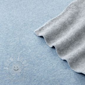 Szabadidő anyag fésült JOGGING blue melange