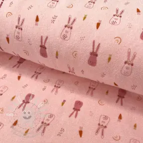 Frottír elasztikus Bunnies light rose