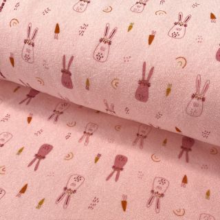 Frottír elasztikus Bunnies light rose