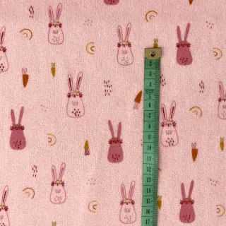 Frottír elasztikus Bunnies light rose