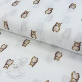 Dvojitá gázovina/mušelín Animals design B digital print ORGANIC