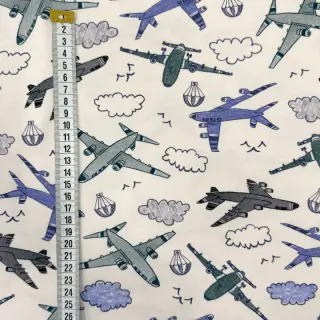 Jersey Airplanes ecru digital print