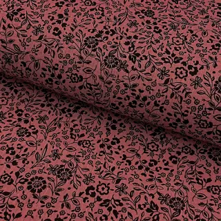Dupla géz/muszlin Paisley flowers bordeaux