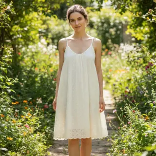 Pamutvászon EMBROIDERY Rosemary white