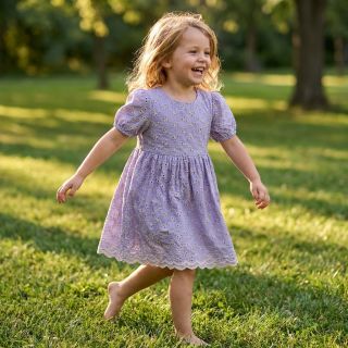 Pamutvászon EMBROIDERY Rosemary lilac